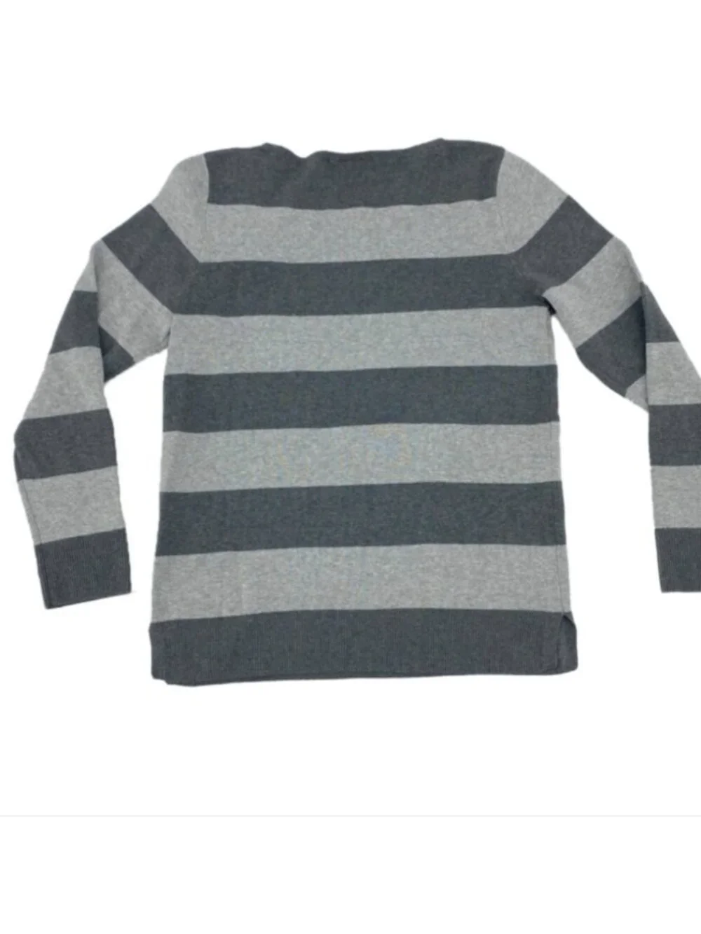 Bleu Gray Women’s Sweater / Size Small / Boat Neck Collar / Grey Striped